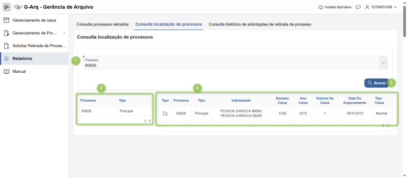  Consulta Localização de Processos 