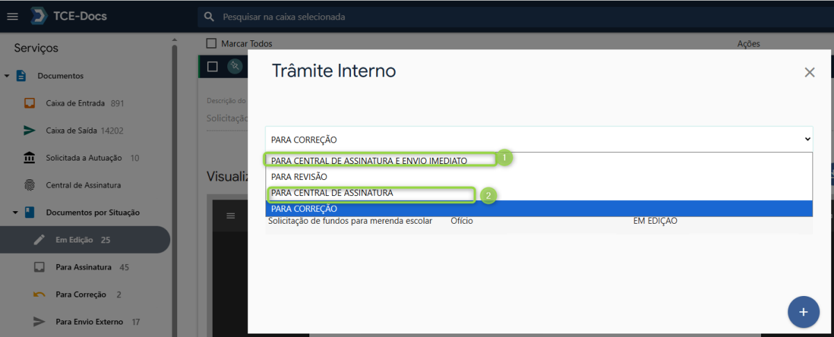  Trâmites para Assinatura 