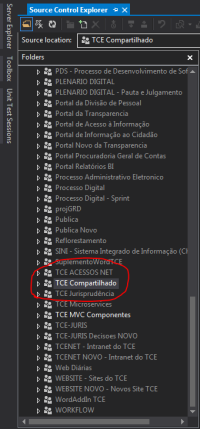 TCE Compartilhado através do VS